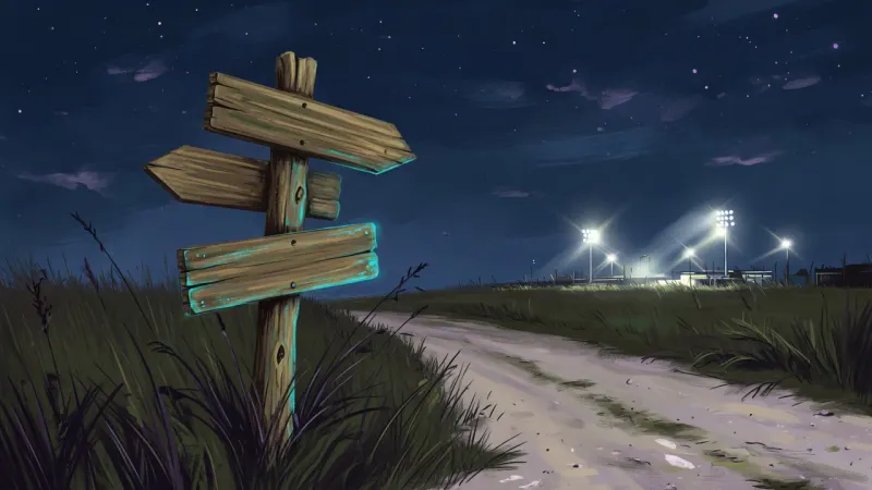 Wooden signpost illustration used as a link card for the comparison page.